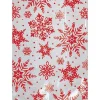 Red Snowflake Cello Bags 10Cm X 15Cm (25Pk)