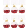 Red Star Confetti Place Card Holders - 5 X 5Cm (6Pk)
