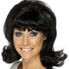 60S Black Flick Up Wig