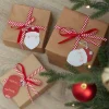 Santa Face Gift Tags With Red & White Ribbon (8Pk)