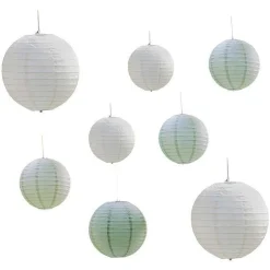 Secret Garden White Paper Hanging Decorations (8Pk)
