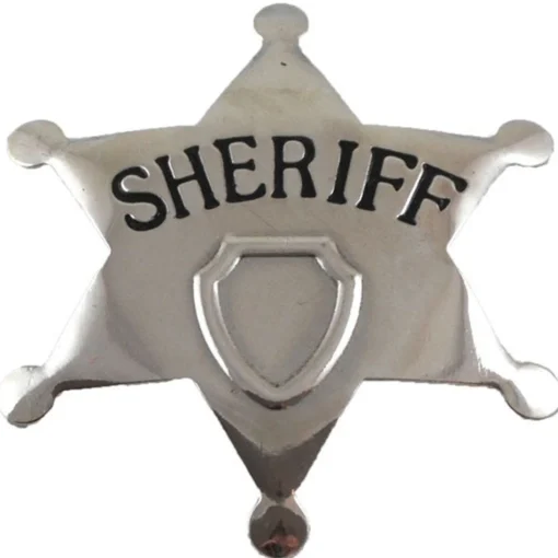 Sheriff Metal Badge - 6Cm