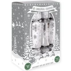Silver And White Crackers - 30Cm (10Pk)