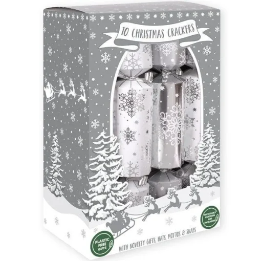 Silver And White Crackers - 30Cm (10Pk)