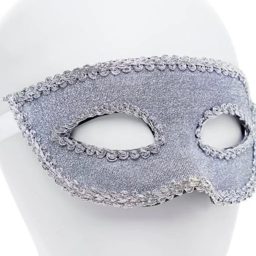 Silver Masquerade Mask With Ribbon