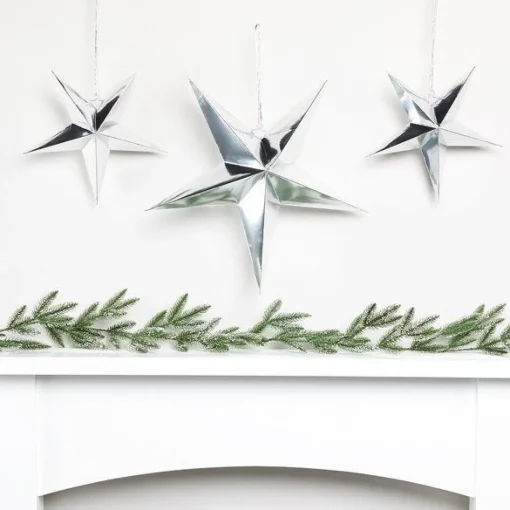 Silver Star Fireplace Decorating Kit