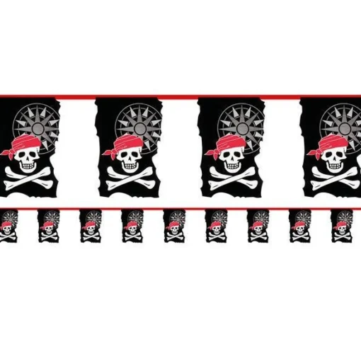 Skull & Crossbone Pirate Bunting - 10M