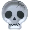 Skull Shaped Paper Plates - 23Cm (8Pk)