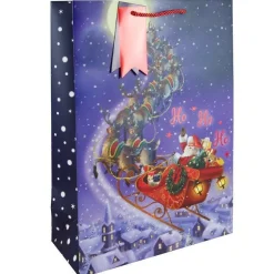 Sleigh Ride Santa Extra Large Gift Bag - 45.5Cm X 33Cm
