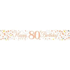 Sparking Fizz 'Happy 80Th Birthday' Banner - 2.7M