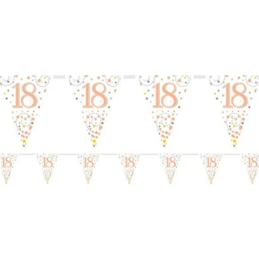 Sparking Fizz 18Th Foil Bunting - 3.9M