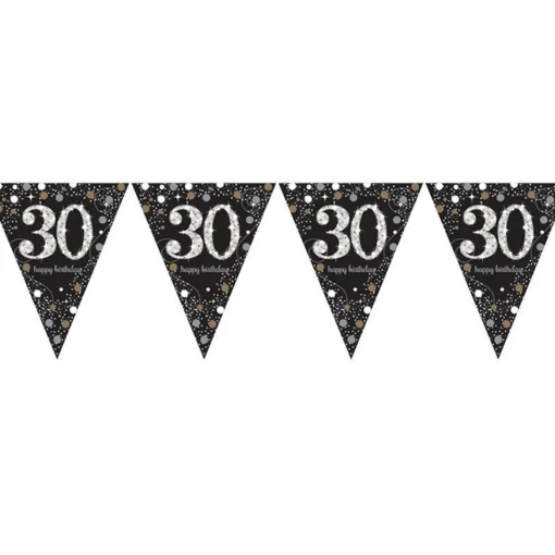 Sparkling Celebration 30Th Foil Bunting - 4M