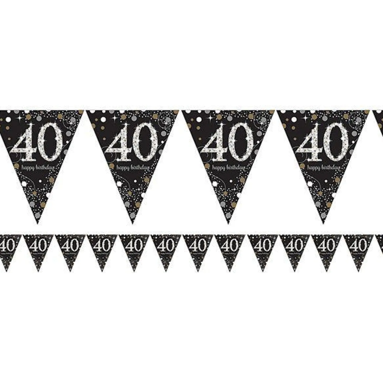 Sparkling Celebration 40Th Foil Bunting - 4M