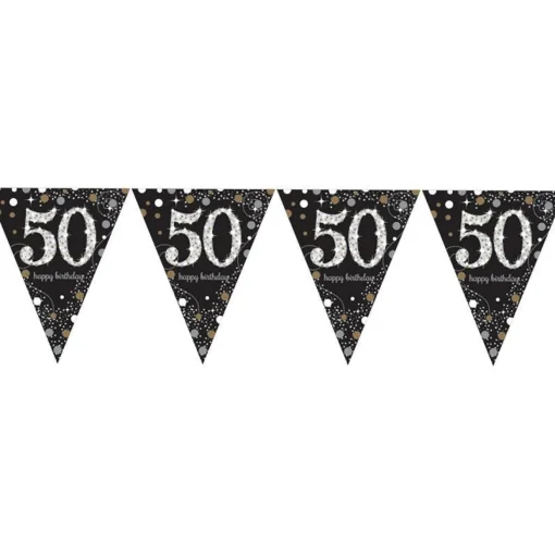 Sparkling Celebration 50Th Foil Bunting - 4M
