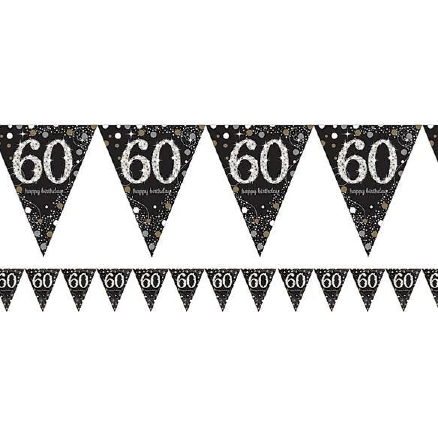 Sparkling Celebration 60Th Foil Bunting - 4M