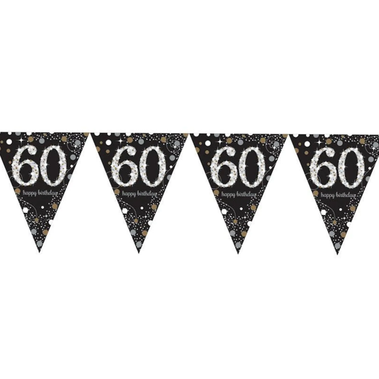 Sparkling Celebration 60Th Foil Bunting - 4M