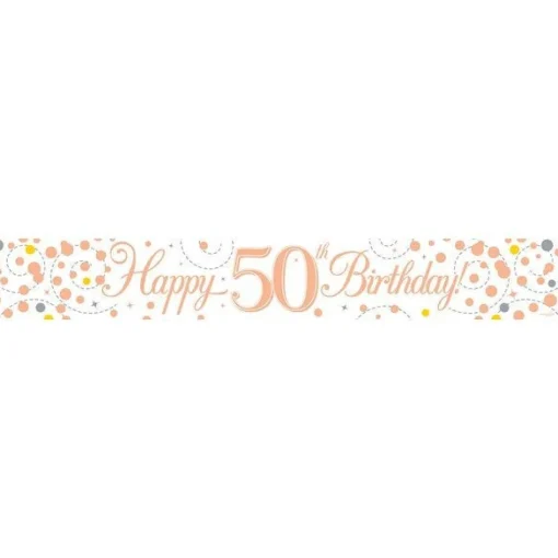 Sparkling Fizz 'Happy 50Th Birthday' Banner - 2.7M
