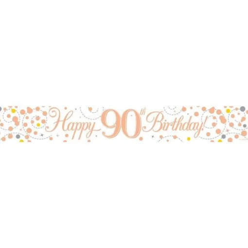 Sparkling Fizz 'Happy 90Th Birthday' Banner - 2.7M