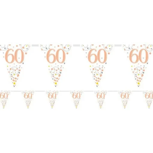 Sparkling Fizz 60Th Foil Bunting - 3.9M