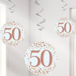Sparkling Fizz 50Th Hanging Swirls (6Pk)
