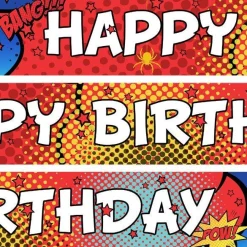 Spider-Man Style Paper Banners - 1M (3Pk)