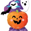 Spooky Ghost & Pumpkin Air Fill Airloonz Balloon - 52" Foil