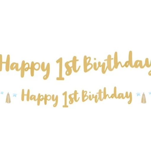1St Birthday Blue Letter Banner - 1.8M