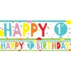 1St Birthday Paper Banners - 1M (3Pk)