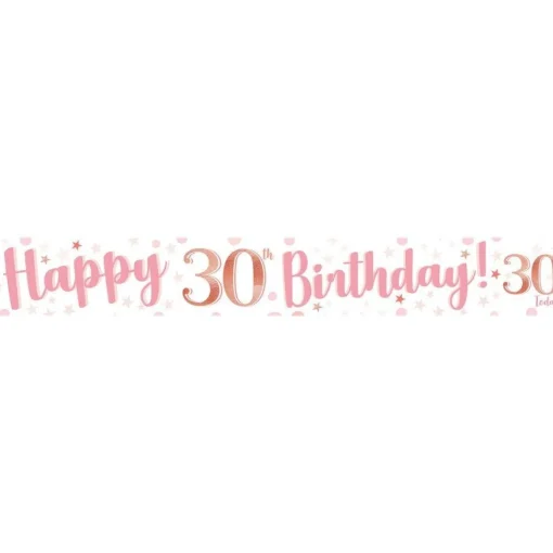 30Th Birthday Glitz & Glamour Paper Banners (3Pk)
