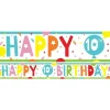 10Th Birthday Paper Banners - 1M (3Pk)