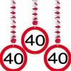 40Th Birthday Traffic Sign Hangers (3Pk)