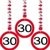 30Th Birthday Traffic Sign Hangers (3Pk)