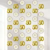 50Th Gold Sparkling Wedding Anniversary String Decoration (6Pk)