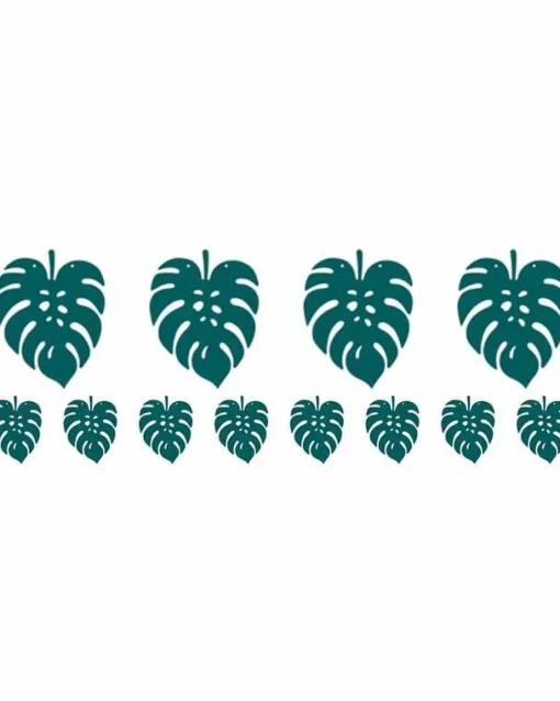 Tropical Palms Paper Garland Decoration 2M X 15Cm