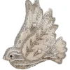 Turtle Dove Velvet Embroidered Tree Decoration