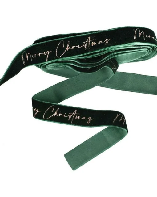 Velvet Merry Christmas Ribbon