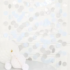 White Glitter Hanging String Decorations - 2.1M (6Pk)