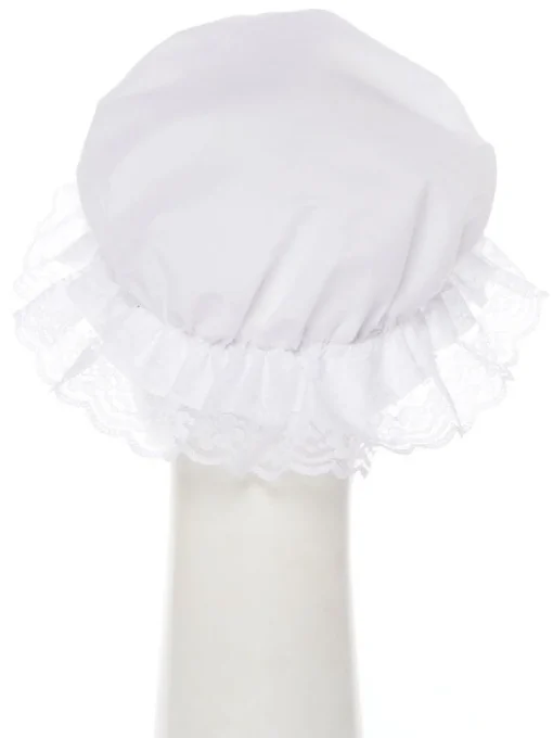 White Victorian Mop Hat