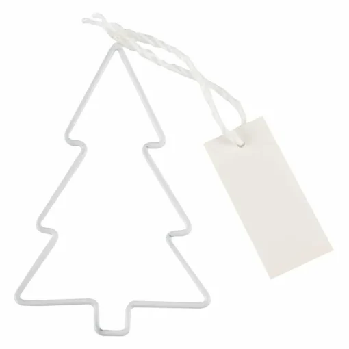 White Wire Christmas Tree Place Card Holder - 11Cm (4Pk)