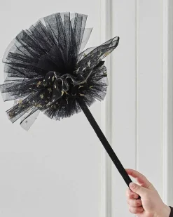 Witch Black & Gold Star Broom
