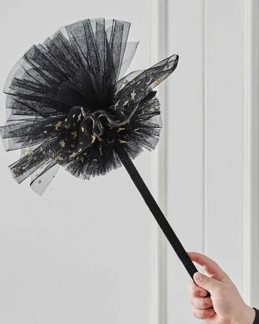 Witch Black & Gold Star Broom