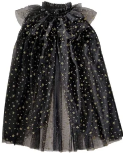 Witch Black & Gold Star Cape