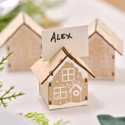Wooden House Place Card Holders (6Pk)
