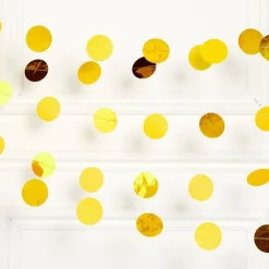 Yellow Glitter Hanging String Decorations - 2.1M (6Pk)