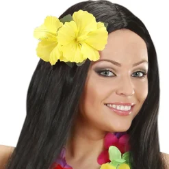 Yellow Hibiscus Flower Clip